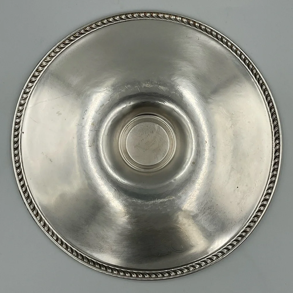 Vintage WM Roger’s Silver-Plate Holloware Round Serving Tray Platter